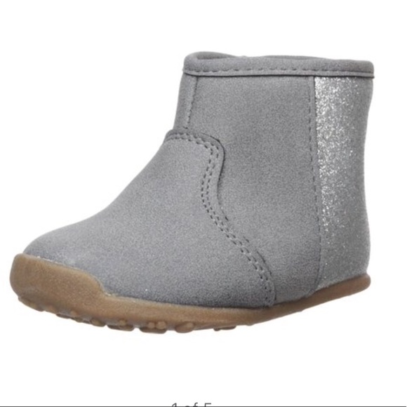 Carter's Baby/Toddler Girl Gray Boots Size 5 - Picture 2 of 7